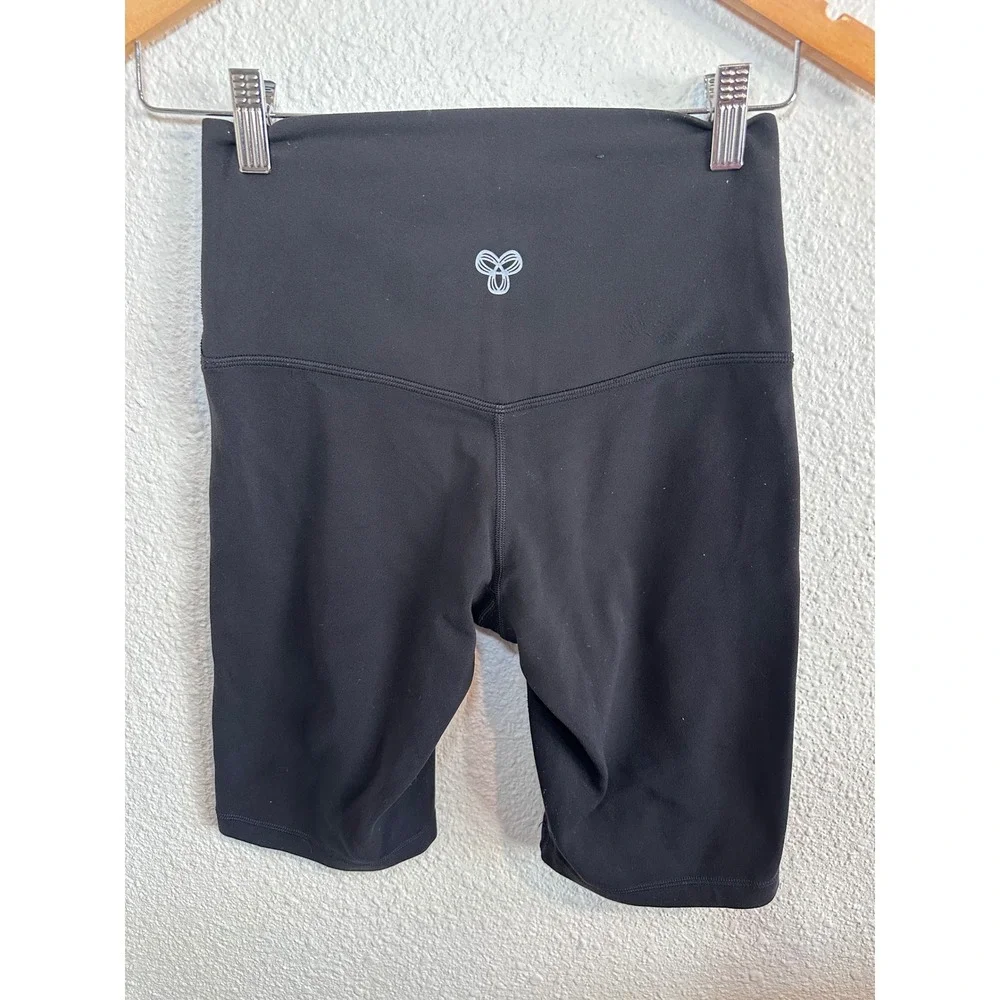 TnAction Black High Waist Bike Shorts Women's‎ Size S Athletic Performance